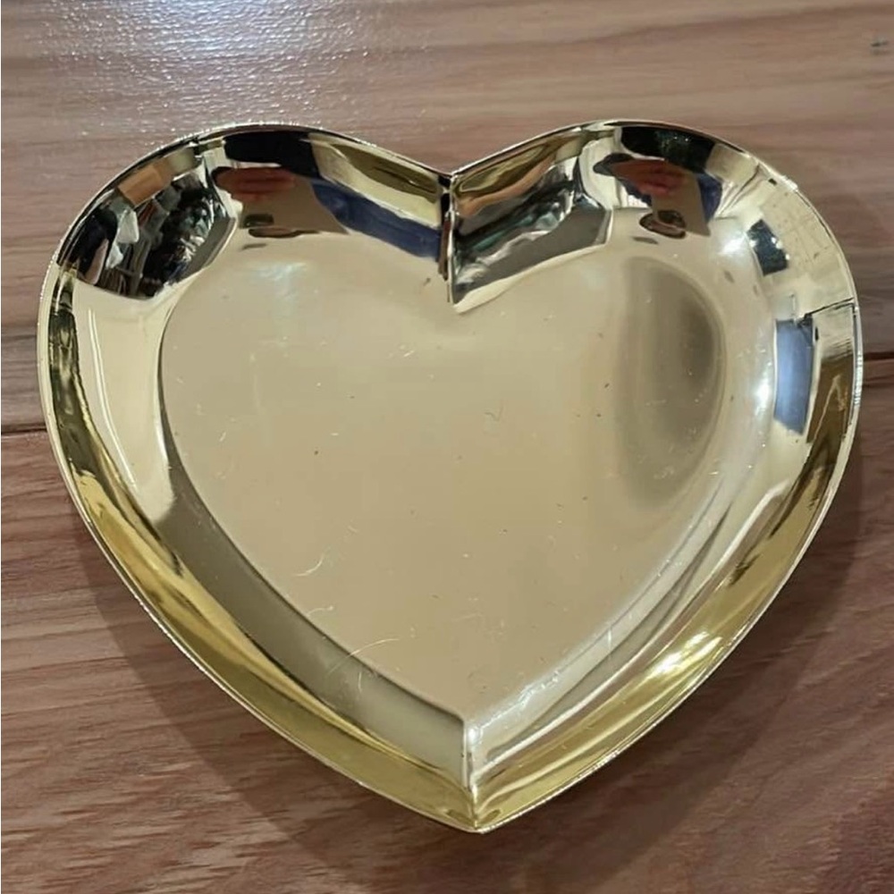 SOLD — Gold Heart-Shaped Tray
